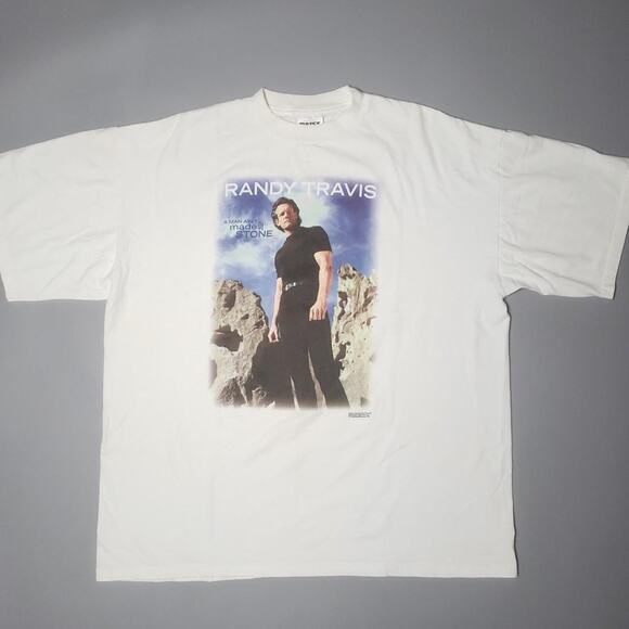 Vintage Randy Travis "Made of Stone" tour tee Mens  2XL - Picture 2 of 8